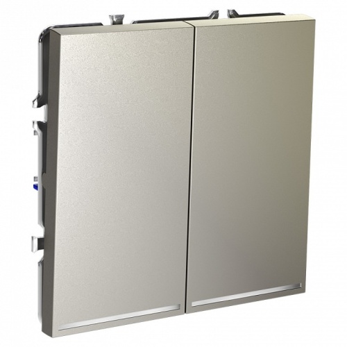 Выключатель двухклавишный с подсветкой без рамки Voltum S70 VLS020204 в Нижнем Новгороде