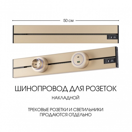 Трек накладной Arte Milano Am-track-sockets-39 392305TO/50 Gold в Нижнем Новгороде фото 2