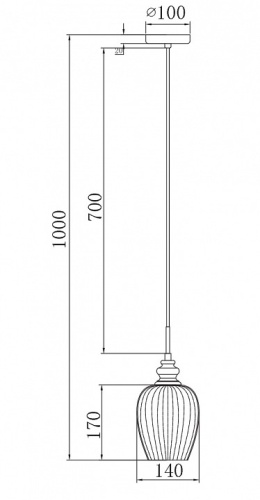 Подвесной светильник Maytoni Blues MOD044-PL-01-N в Нижнем Новгороде фото 2