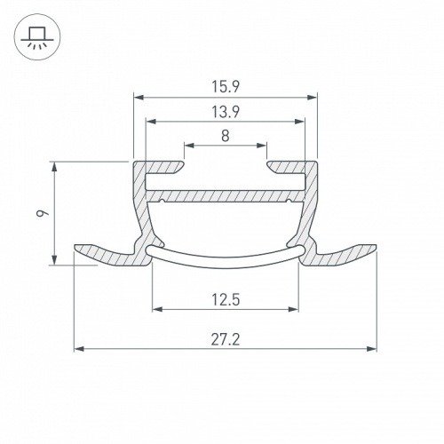Профиль встраиваемый Arlight TK-F-2000 (CT) ANOD 016936 в Нижнем Новгороде фото 2
