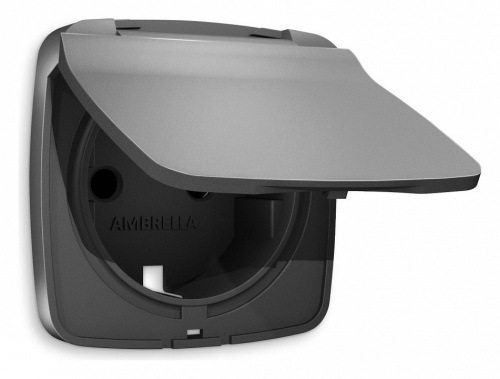 Накладка для розетки влагозащищенной с заземлением и со шторками с крышкой Ambrella Volt OMEGA OP6580 в Нижнем Новгороде