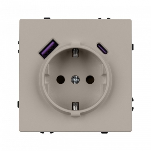 Розетка с заземлением и 2хUSB type A и C, без рамки Arlight SCT-NOBE 059444 в Нижнем Новгороде фото 2