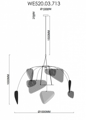 Подвесной светильник Wertmark Palma WE520.03.713 в Орле фото 2