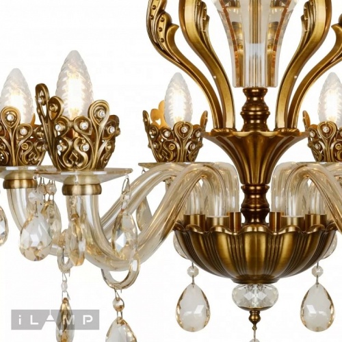 Подвесная люстра iLamp Asia 61078-6 BR в Нижнем Новгороде фото 2