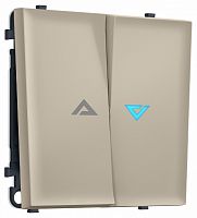 Выключатель самовозвратный двухклавишный с подсветкой, без рамки Ambrella Volt MS MS344460 в Нижнем Новгороде