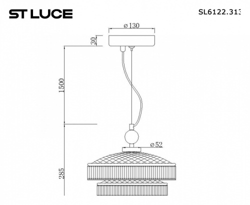 Подвесной светильник ST-Luce Oriental SL6122.313.01 в Чебоксарах фото 3