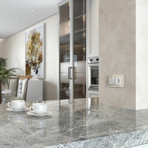 Выключатель двухклавишный без рамки Werkel белый матовый W1120061 в Нижнем Новгороде фото 2