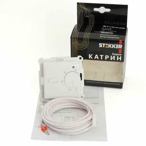 Терморегулятор электромеханический для теплого пола без рамки Stekker Катрин 49740 в Нижнем Новгороде фото 2