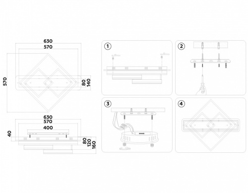 Потолочная люстра Ambrella Light FA FA8531 в Нижнем Новгороде фото 6