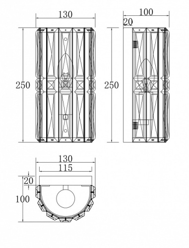 Бра Maytoni Facet MOD094WL-01CH в Нижнем Новгороде фото 4