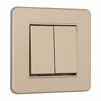 Выключатель двухклавишный Arte Milano SET16-1 SET16-1-30-2 shampan в Нижнем Новгороде