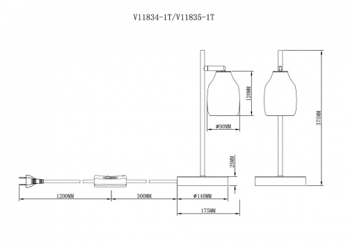 Настольная лампа офисная Moderli Adalina V11834-1T в Нижнем Новгороде фото 2