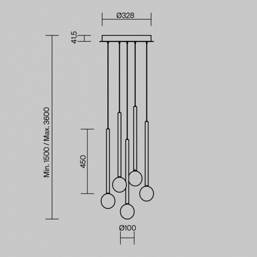 Подвесная люстра Maytoni Bubble dream MOD383PL-L16BBS3K в Нижнем Новгороде фото 4