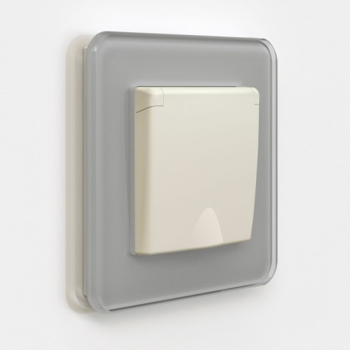 Розетка с заземлением и со шторками, без рамки с крышкой Werkel айвори матовый W1171262 в Нижнем Новгороде фото 4