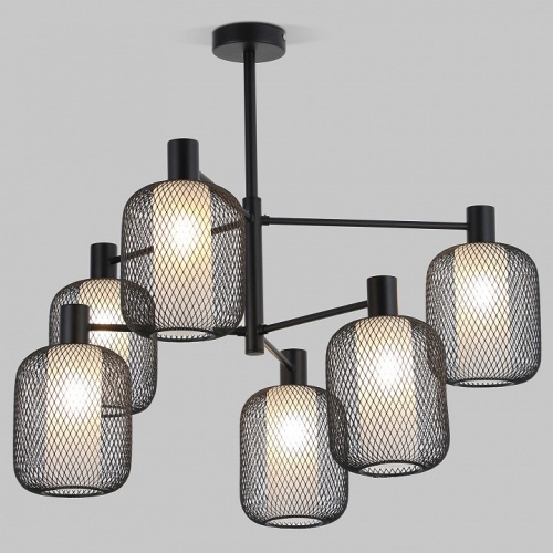 Люстра на штанге Eurosvet Voile 30191/6 черный в Нижнем Новгороде