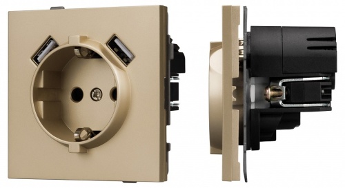 Розетка с заземлением и 2хUSB type A, без рамки Arlight SCT-TENDO 054604 в Нижнем Новгороде
