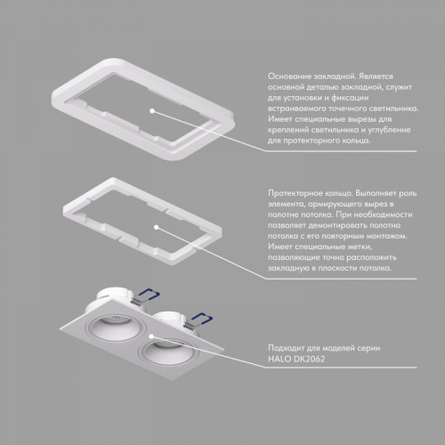 Рамка на 1 светильник Denkirs SCB DK2062-SCB в Нижнем Новгороде фото 3