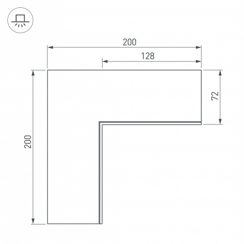 Соединитель угловой L-образный накладной Arlight S-LUX 030130 в Нижнем Новгороде фото 2