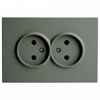 Розетка двойная без заземления и со шторкой Stekker Эмили 49955 в Нижнем Новгороде