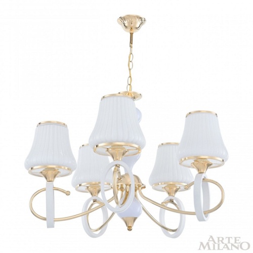 Подвесная люстра Arte Milano Florentia-2387 302387/5 Wh/Gd в Нижнем Новгороде фото 9