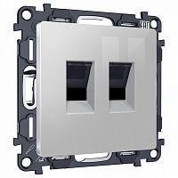 Розетка двойная Ethernet RJ-45 и со шторками, без рамки Ambrella Volt ALFA MA412110 в Нижнем Новгороде