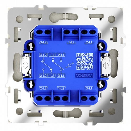 Выключатель проходной двухклавишный без рамки Voltum S70 VLS020305 в Нижнем Новгороде фото 5