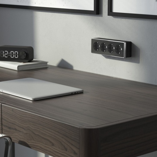 Розетка четверная с заземлением и со шторками Werkel Gallant W5072258 в Нижнем Новгороде фото 7