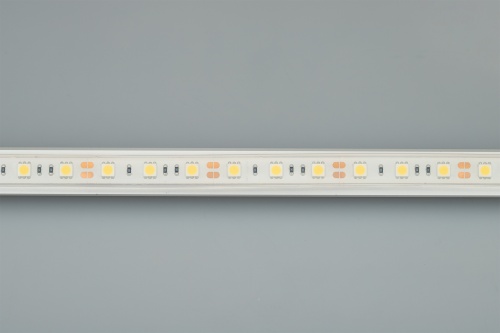 Лента RTW 2-5000PGS 12V Warm 2x (5060, 300 LED, LUX) (Arlight, 14.4 Вт/м, IP67) в Звенигороде фото 3