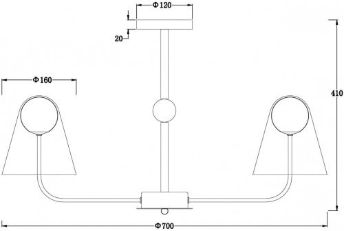 Люстра на штанге Freya Doublety FR5382PL-05BS в Нижнем Новгороде фото 2