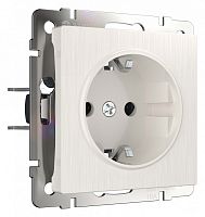 Розетка с заземлением и со шторками, без рамки Werkel перламутровый рифленый W1171113 в Нижнем Новгороде