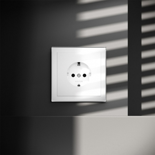 Розетка с заземлением, без рамки Voltum S70 VLS040101 в Нижнем Новгороде фото 3