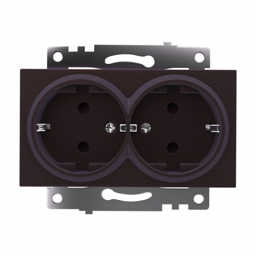 Розетка двойная с заземлением и со шторкой, без рамки Stekker Катрин 49030 в Нижнем Новгороде фото 4
