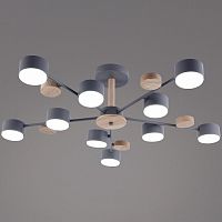 Люстра на штанге  03758-0.3-10 GREY+WOOD GX53 в Нижнем Новгороде