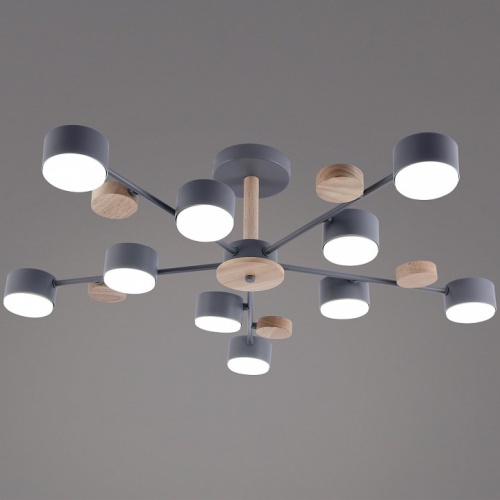 Люстра на штанге  03758-0.3-10 GREY+WOOD GX53 в Нижнем Новгороде
