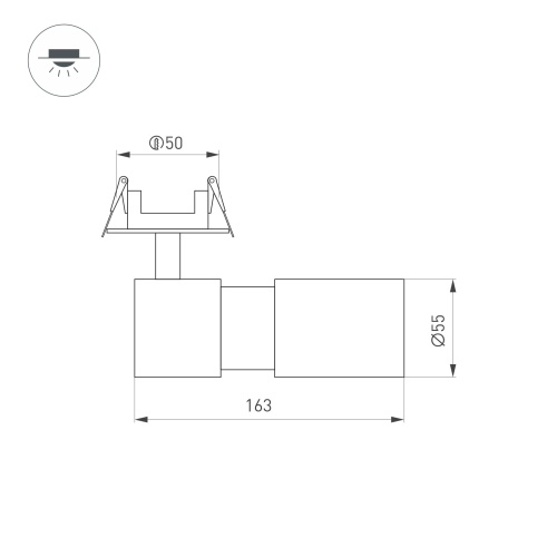 Светильник LGD-ARTEMIS-BUILT-FLAP-R55-12W Warm3000 (BK, 8-80 deg, 230V) (Arlight, IP20 Металл, 5 лет) в Слободском фото 10