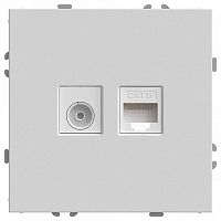 ТВ-розетка и розетка Ethernet RJ-45 без рамки Stekker Эмили 49872 в Нижнем Новгороде