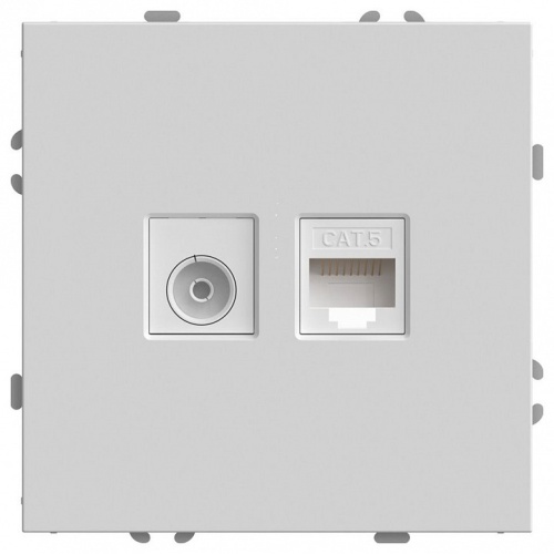 ТВ-розетка и розетка Ethernet RJ-45 без рамки Stekker Эмили 49872 в Нижнем Новгороде