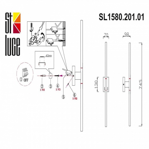 Бра ST-Luce Ralio SL1580.201.01 в Дудинке фото 4