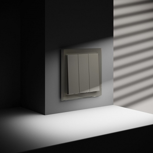 Выключатель трехклавишный без рамки Voltum S70 VLS030104 в Нижнем Новгороде фото 5