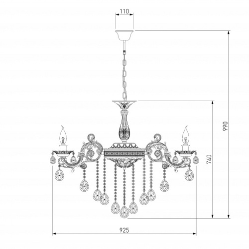 Подвесная люстра Bogate's Versales 283/10 Strotskis в Старом Осколе фото 6