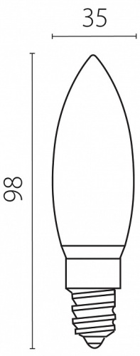 Лампа светодиодная Lightstar FILAMENT E14 6Вт 3000K 933502 в Нижнем Новгороде фото 2