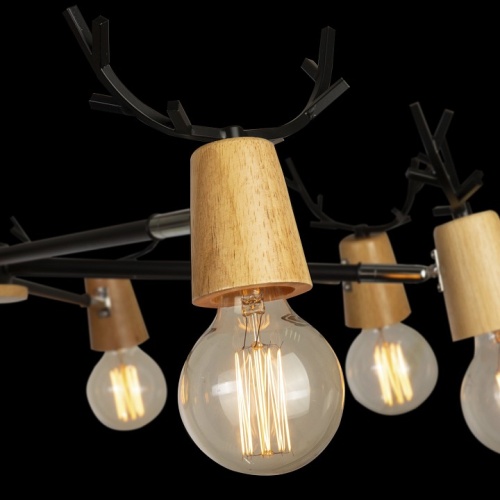 Люстра на штанге Loft it Sven 10024/8 Black в Нижнем Новгороде фото 2