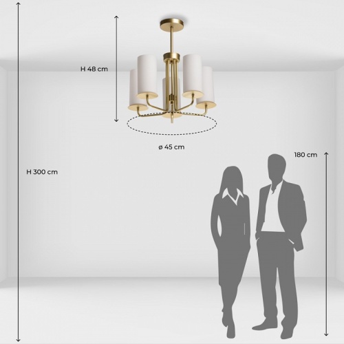 Люстра на штанге De City Каталина 6 361012005 в Нижнем Новгороде фото 4