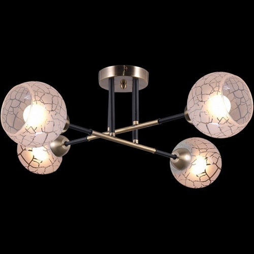 Люстра на штанге ILLUMICO  IL9573-4CSQ-79 BK AB в Нижнем Новгороде