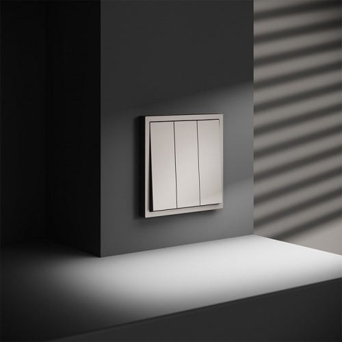 Выключатель трехклавишный без рамки Voltum S70 VLS030103 в Нижнем Новгороде фото 3