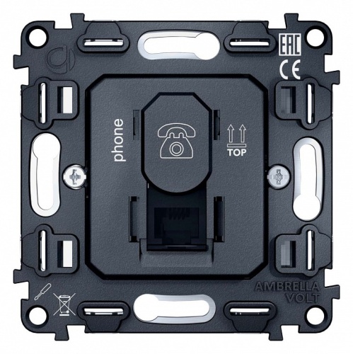 Механизм розетки Ethernet RJ-45 со шторкам Ambrella Volt Quant VM190 в Нижнем Новгороде