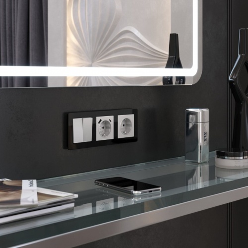 Рамка на 3 поста Werkel Acrylic (черный) W0032708 в Нижнем Новгороде фото 4