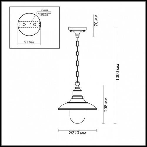 Подвесной светильник Odeon Light Campa 4965/1 в Качканаре фото 2