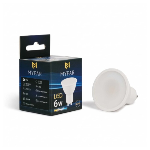 Лампа светодиодная MyFar Базиc GU10 GU10 6Вт 3000K MB1201GU10-6W3K в Нижнем Новгороде фото 3