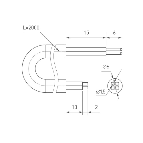 Провод питания ARL-MOONLIGHT-20AWG-4W-D6-CU-2000 White (Arlight, Закрытый) в Балашове